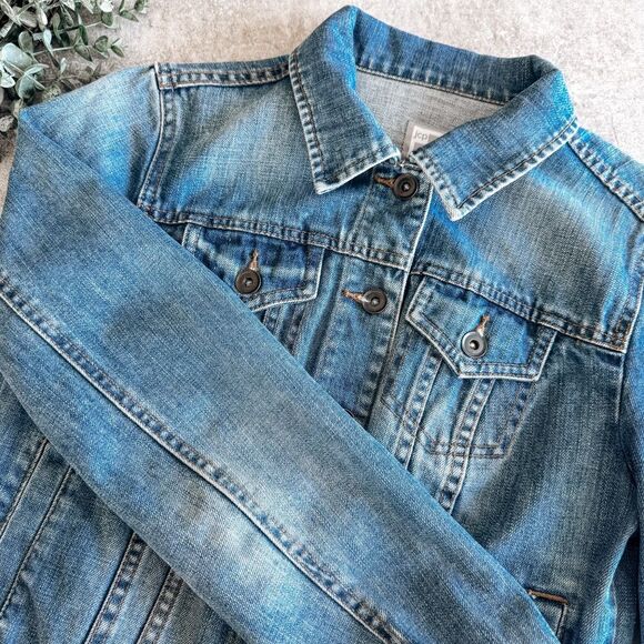JCP Blue Denim Jean Jacket Size Small - Picture 1 of 7